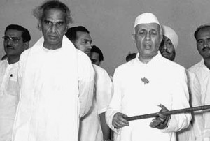Nehru with VK Krishna Menon 